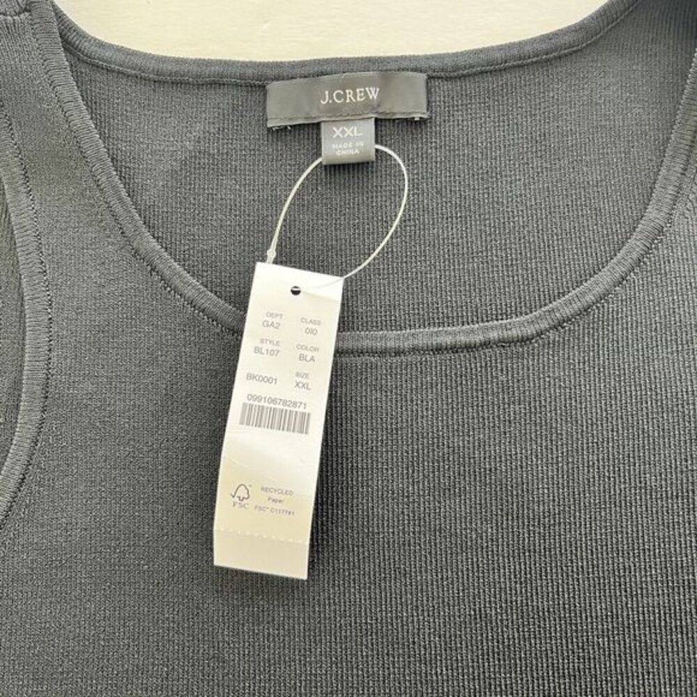 NWT J Crew Supersculpt Racerback Sweater Tank BL107 Black Top Womens‎ Size XXL - Picture 7 of 9